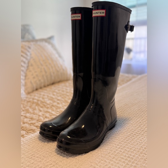 Women's Original Back Adjustable Tall Rain Boots - Glossy Black - Size 11 US - Picture 4 of 13